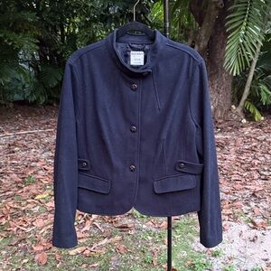 Old Navy Women's Navy Blue Cropped  Pea Coat GUC